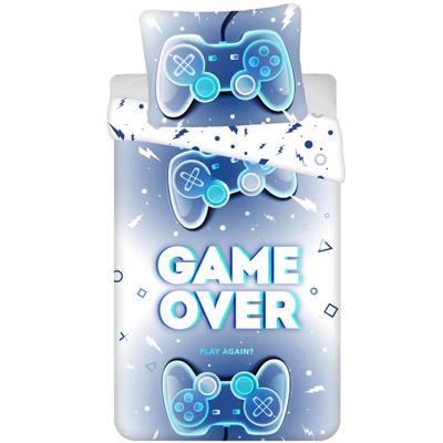 Gamer Dekbedovertrek Game Over 140 x 200 cm - 70 x 90 cm
