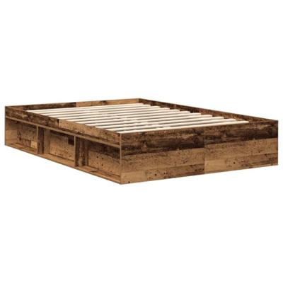 Bedframe gerookt eikenkleurig 135x190 cm Double