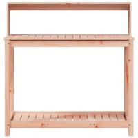 Oppottafel met schappen 108x50x109,5 cm massief douglashout - thumbnail