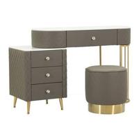 Mauro Ferretti Sharon Grijs kunstleer dressing met poef - thumbnail