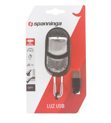 Spanninga koplamp luz xb usb met lamphaak zwart