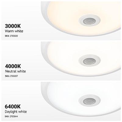 LED Plafondlamp - Met bewegingssensor - Rond - Ø29 cm - 12 watt - 1160 Lumen - 4000K neutraal wit - Wit - IP20 voor binnen LED Plafondlamp - Met bewegingssensor - Rond - Ø29 cm - 12 watt - 1160 Lumen - 4000K neutraal wit - Wit - IP20 voor binnen