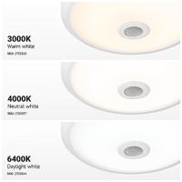LED Plafondlamp - Bewegingssensor & Schemerschalelaar - Rond - Ø29 cm - 12 watt - 1160 Lumen - 4000K neutraal wit - Wit - IP20 voor binnen - thumbnail