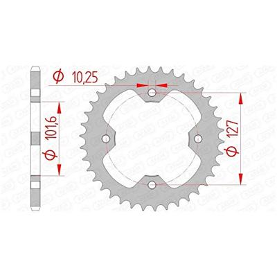 ESJOT Chain wheel afam 520 38z steel black
