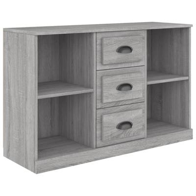 Dressoir 104,5x35,5x67,5 cm bewerkt hout sonoma grijs