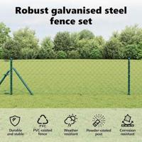 VidaXL Afrasteringspaal groen 25 x 0,6 m (60 x 60 mm gaas) - thumbnail