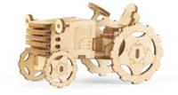 Kikkerland 3D-puzzel Tractor 15 x 9 cm hout bruin - thumbnail