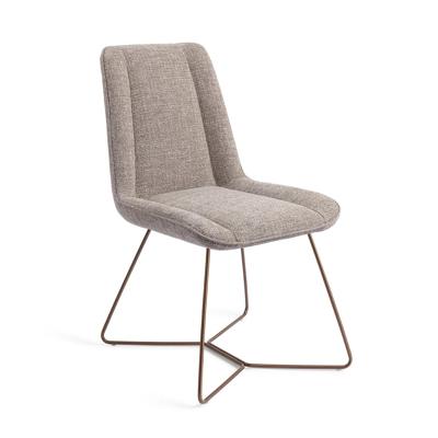 Jesper Home Umedo eetkamerstoel Grainy Greige beehive rose