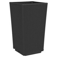 Plantenbakken 4 st 32,5x32,5x57 cm polypropeen zwart - thumbnail