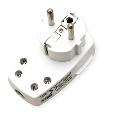 Bachmann 911.271 Stekker met randaarde Kunststof Met schakelaar 250 V Wit IP20