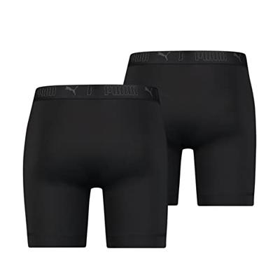 Puma Sport Boxershorts long microfiber 2-pack zwart