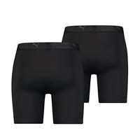 Puma Sport Boxershorts long microfiber 2-pack zwart - thumbnail