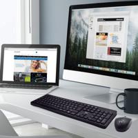 Toetsenbord en draadloze muis Ewent EW3256 2.4 GHz Zwart Spaans - thumbnail