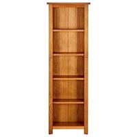 Boekenkast met 5 schappen 45x22x140 cm massief eikenhout - thumbnail