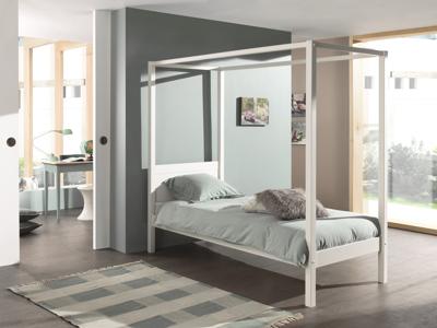 Vipack hemelbed Pino - wit - 207,6x97,3x190,5 cm