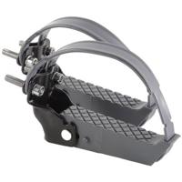 Mirage Voetsteunen opklapbaar met riemen zwart/grijs - thumbnail