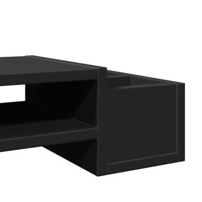VidaXL Monitorstandaard met opbergruimte 100x27x15 cm hout zwart