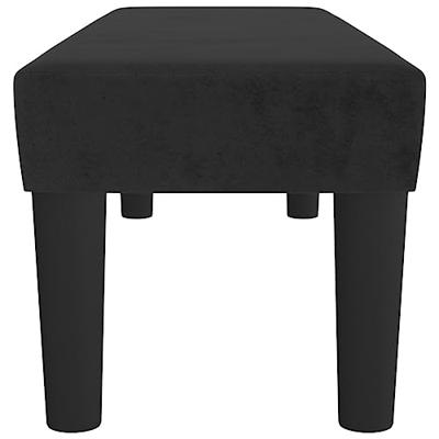 Bankje 100x30x30 cm fluweel zwart