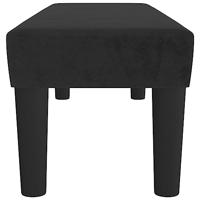 Bankje 100x30x30 cm fluweel zwart - thumbnail