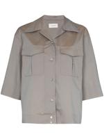 Lemaire 3/4 sleeve camp collar shirt - Grey - thumbnail