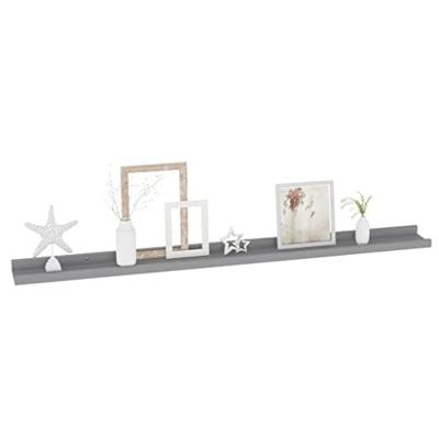 Wandschappen 4 st 100x9x3 cm grijs Wandschappen 4 st 100x9x3 cm grijs