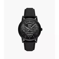 Emporio Armani bruin lederen Herenhorlogemet drie wijzers - zwart AR60032 - thumbnail