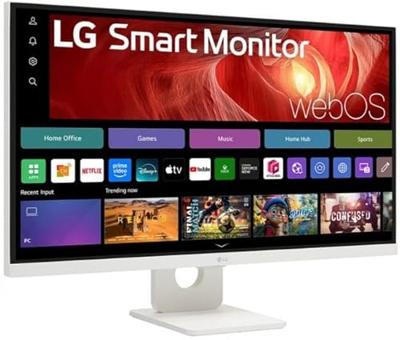 LG 27U731SA-W MyView-monitor, 68,6 cm (27 inch), IPS-paneel, (3840 x 2160), 60 Hz, 5 ms (GtG), WebOS 24, DCI-P3 90%, kantelinstelling (horizontale as), wit