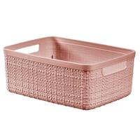 Curver Opbergmand Jute-Look 5L Roze - thumbnail