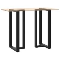 Bartafelpoten 2 st T-vormig 60x35x(110-111) cm staal zwart - thumbnail