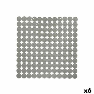 Antislipmat voor in de douche Berilo Grijs PVC 54 x 54 x 1 cm 6 x 55 x 6 cm (6 Stuks)