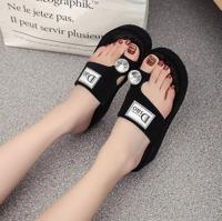 Strass zomer vrouw schoenen casual sandalen schoenmaat: 37 (zwart) - thumbnail