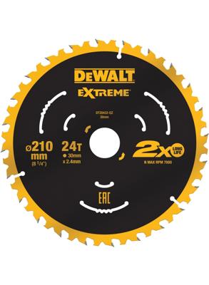 DeWalt Accessoires Cirkelzaagblad TCT | 210x30x24t - DT20432-QZ