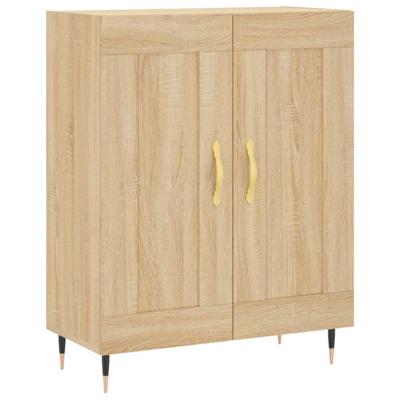 Dressoir 69,5x34x90 cm bewerkt hout sonoma eikenkleurig