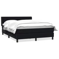 Boxspring met matras fluweel zwart 160x210 cm - thumbnail
