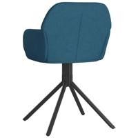 Eetkamerstoelen draaibaar 2 st fluweel blauw - thumbnail