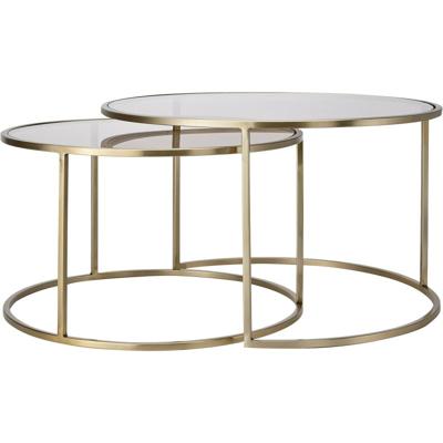 Light & Living Salontafel 'Duarte' Set van 2 stuks, kleur Goud/Lichtbruin Light & Living Salontafel 'Duarte' Set van 2 stuks, kleur Goud/Lichtbruin