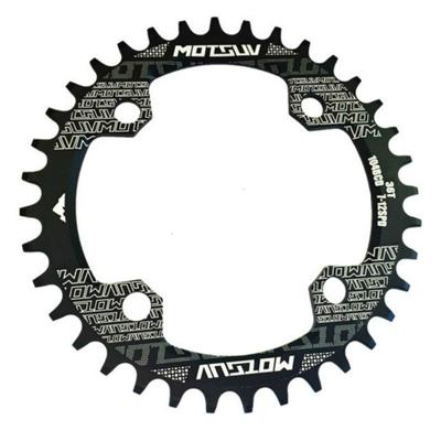 MOTSUV ronde smalle brede Chainring MTB fiets 104BCD tand plaat onderdelen schijf 32T (zwart)