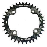 MOTSUV ronde smalle brede Chainring MTB fiets 104BCD tand plaat onderdelen schijf 32T (zwart) - thumbnail