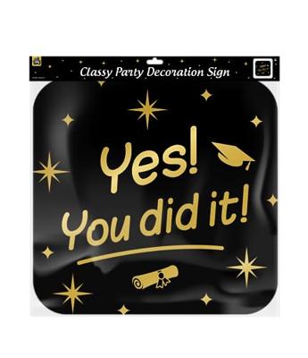 Classy Party Decoratiebord Yes You Did It - thumbnail