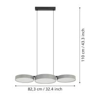 Eglo Led hanglampBarbano-Z 3-lichts - grijs - 900856 - thumbnail
