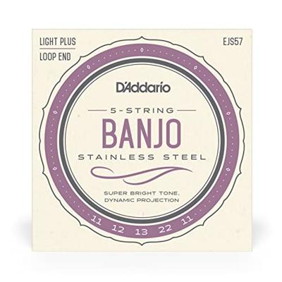 D'Addario EJS57 Stainless Steel Custom Medium 11-22 snaren voor vijfsnarige banjo D'Addario EJS57 Stainless Steel Custom Medium 11-22 snaren voor vijfsnarige banjo