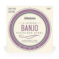 D&apos;Addario EJS57 Stainless Steel Custom Medium 11-22 snaren voor vijfsnarige banjo - thumbnail