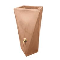 Regenton manhattan twist gewassen terracotta 250L incl. messing kraantje Prestige - Prestige - thumbnail