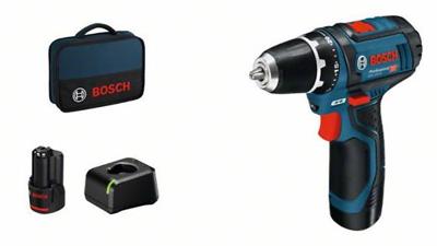 Bosch Professional GSR 12V-15 060186810F Accu-schroefboormachine 12 V Li-ion Incl. 2 accus