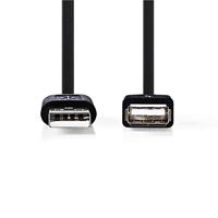 Nedis ccgt60010bk30 kabel usb 2.0 a male - usb a female 3,0 m zwart - thumbnail