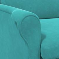 Fauteuil Turquoise 76 x 94 x 102 cm Fluweel - thumbnail