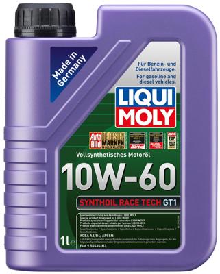 LIQUI MOLY motorolie "synthoil race tech gt1". synthoil race tech gt1 10w-60 1 ltr.