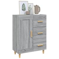 Dressoir 69,5x34x90 cm bewerkt hout grijs sonoma eikenkleurig - thumbnail