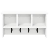 Wandgemonteerde kapstok Wit 50 x 16 x 26 cm Bewerkt hout - thumbnail