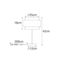 QAZQA Moderne tafellamp zwart met goud - Elif - thumbnail